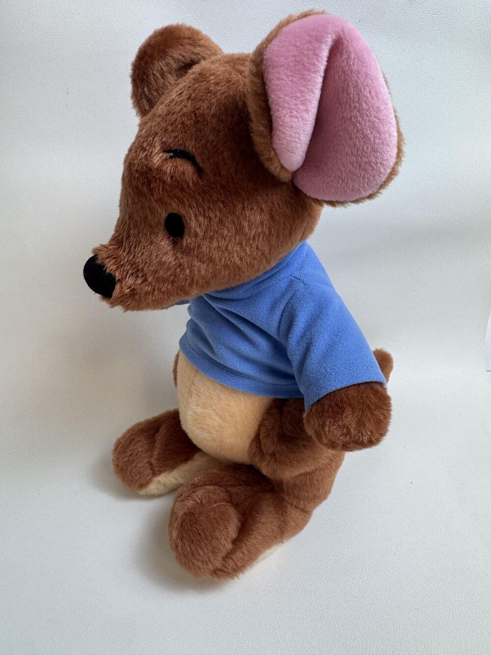 Disney Store Roo Kangaroo Plush Medium Blue Shirt Winnie The Pooh Stuffed Toy